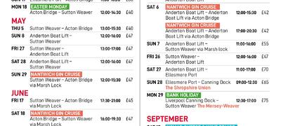August Bank Holiday Cruises  - selling out quickly
